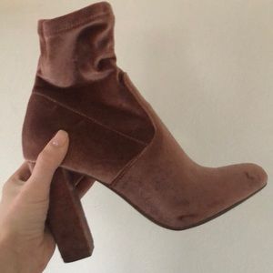 Really fun heel boots by Steve Madden/dusty rose